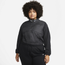 Nike Swoosh Plush GX Quarter Zip Long Sleeve Top - Women's Black/White