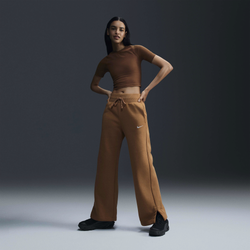 Women's - Nike Phoenix High Rise Wide Pants - Flax/Sail