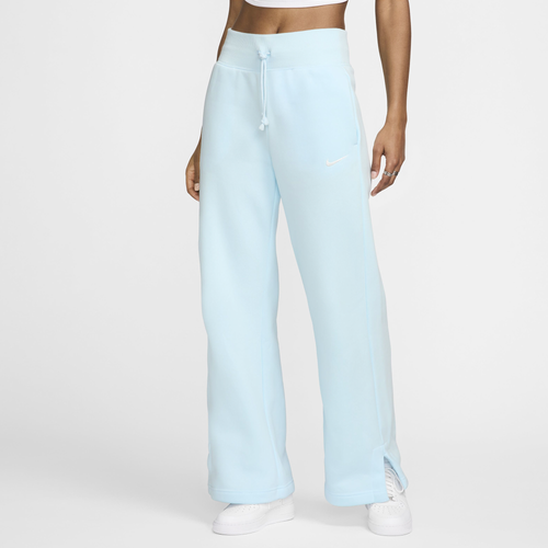 

Nike Womens Nike Phoenix High Rise Wide Pants - Womens Glacier Blue/Sail Size S