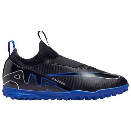 

Nike Boys Nike Zoom Vapor 15 Academy TF - Boys' Grade School Soccer Shoes Black/Chrome/Hyper Royal Size 6.0
