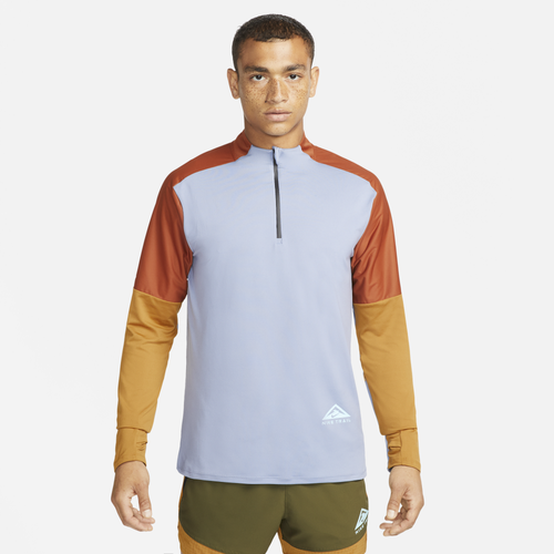 Nike Dri-fit Trail Element Half-zip In Ashen Slate/dark Russet/wheat | ModeSens