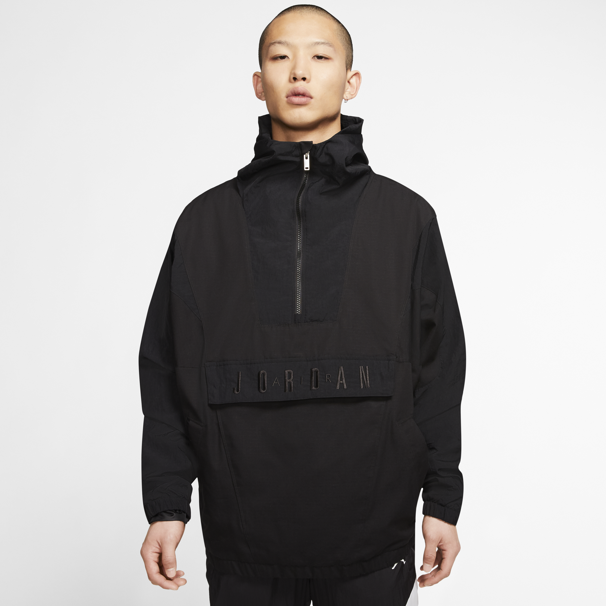 jordan black windbreaker