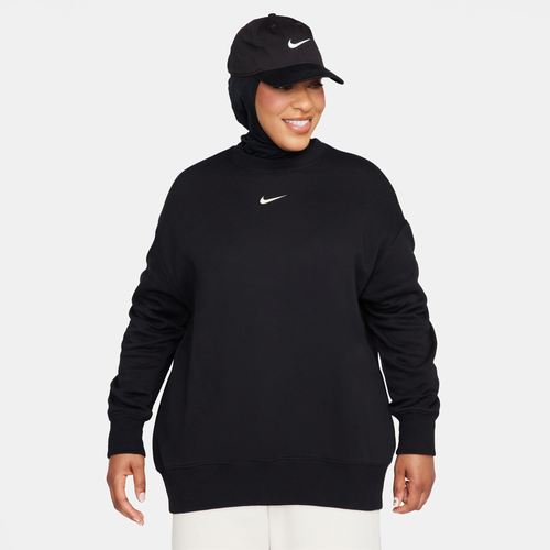 WOMENS - Nike Phoenix OS Fleece Crew - Black/White