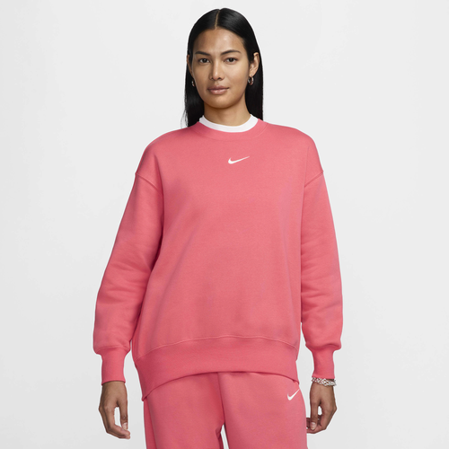 

Nike Womens Nike Phoenix OS Fleece Crew - Womens Sail/Aster Pink Size XXS