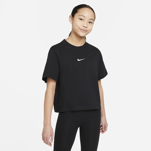 

Girls Nike Nike Essential Boxy T-Shirt - Girls' Grade School Black Size M