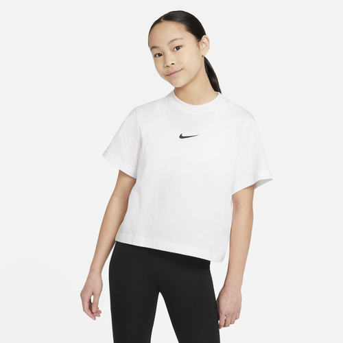 

Nike Girls Nike Essential Boxy T-Shirt - Girls' Grade School White Size M