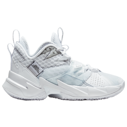 Boys' Grade School - Jordan Why Not Zer0.3 - White/Mtlc Silver/White