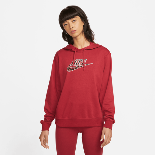 

Nike Sportswear Womens Nike Sportswear Leopard Graphic Futura Hoodie - Womens Pomegranate Size L