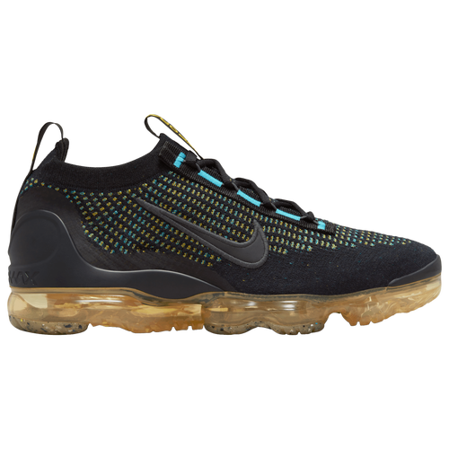 

Nike Mens Nike Air VaporMax Flyknit 2021 - Mens Running Shoes Black/Yellow/Blue Size 08.5