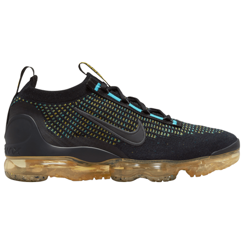 

Nike Mens Nike Air VaporMax Flyknit 2021 - Mens Running Shoes Black/Yellow/Blue Size 8.5