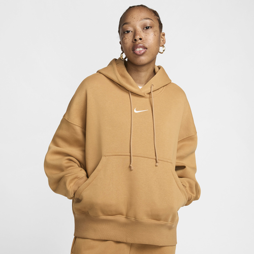 

Nike Womens Nike PHNX Fleece OS Pullover Hoodie - Womens Flax/Sail Size L
