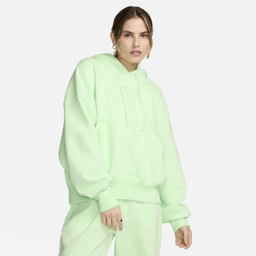Shop Nike Womens  Phnx Fleece Os Pullover Hoodie In Vapor Green/sail