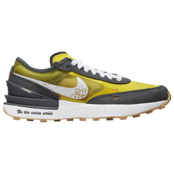 Boys' Grade School - Nike Waffle One - Yellow/White/Gray