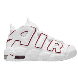 Girls' Grade School - Nike Air More Uptempo - White/Red