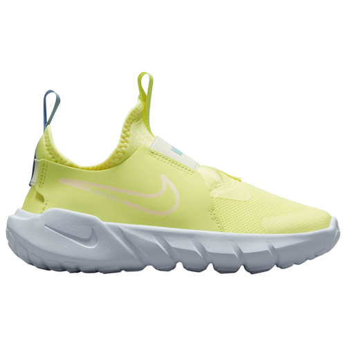 Nike Girls' Big Kids' Flex Runner 2 Running Shoes In Citron Tint/cobalt Bliss/white/pearl Pink