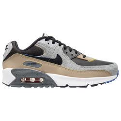 Boys' Grade School - Nike Air Max 90  - Grey/Black/Orange