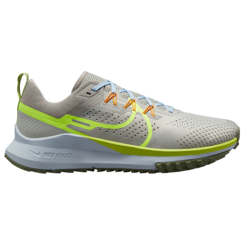 

Nike Mens Nike React Pegasus Trail 4 - Mens Running Shoes Light Iron Ore/Volt/Cobblestone Size 8.5