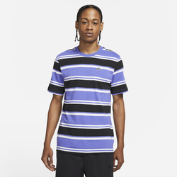 Men's - Nike Stripe T-Shirt - Rush Violet/Black/White