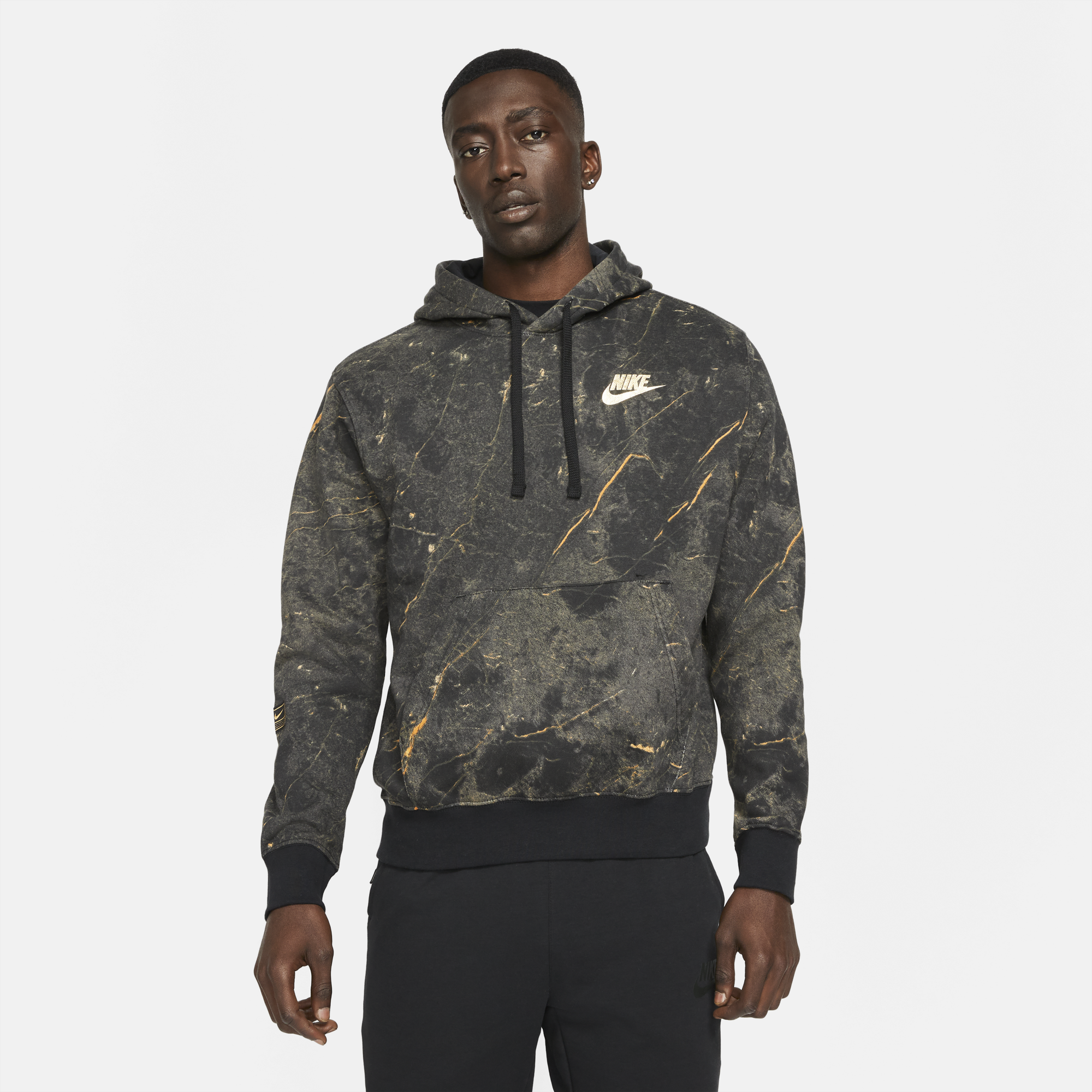 Nike Sportswear Women's Club Fleece Funnel-Neck Glitter Pullover