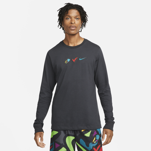 

Nike Mens Nike Long Sleeve PLS T-Shirt - Mens Black/Red/Blue Size S