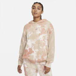 Women's - Nike Pullover Hoodie - Orange/Beige