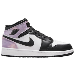Boys' Grade School - Jordan AJ 1 Mid SE - Black/Bleached Coral/White