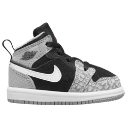 Boys' Toddler - Jordan AJ 1 Mid SE - Black/Univ Red/White
