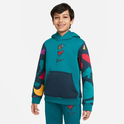 Boys' Grade School - Nike NSW Club PLS Pullover Hoodie - Blue/Blue