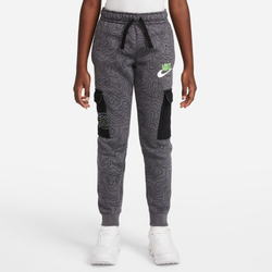 Boys' Grade School - Nike Club AOP Cargo Pants - Gray/Black