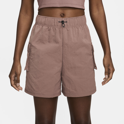 

Nike Womens Nike Essential Woven Shorts - Womens Black/Smokey Mauve Size XL
