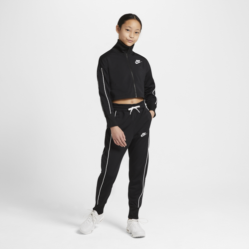 

Nike Girls Tosh Townend Nike NSW High-waisted Tracksuit - Girls' Grade School Black/White Size L