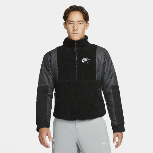 

Nike Mens Nike Air Winter 1/2 Zip MM Top - Mens Black/Grey Size S