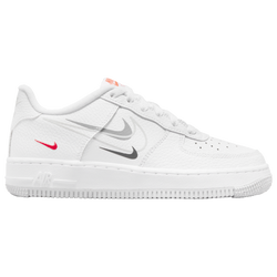 Boys' Grade School - Nike Air Force 1 Low - White/Red