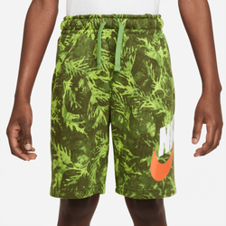 Boys' Grade School - Nike NSW Washed AOP Shorts - Chlorophyll/Black