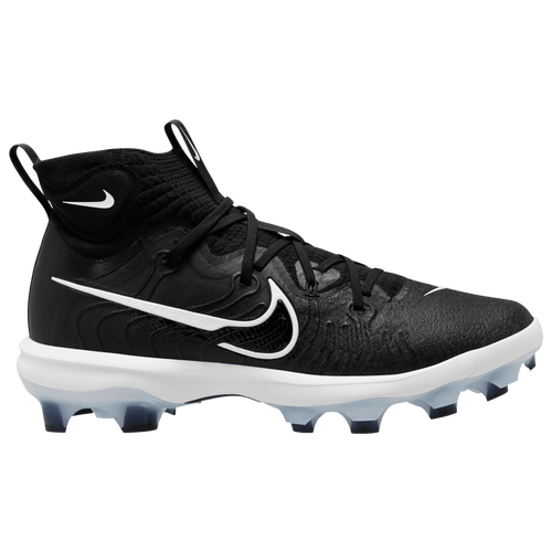 

Nike Mens Nike Alpha Huarache NXT MCS Cleats - Mens Baseball Shoes Black/White/Blue Tint Size 12.0