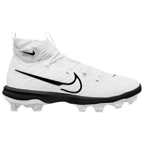 

Nike Mens Nike Alpha Huarache NXT MCS Cleats - Mens Baseball Shoes White/Black/Pure Platinum Size 8.0