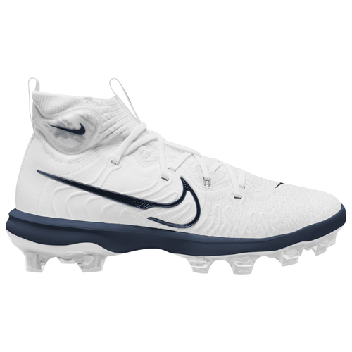 

Nike Mens Nike Alpha Huarache NXT MCS Cleats - Mens Baseball Shoes White/Midnight Navy/Pure Platinum Size 8.5