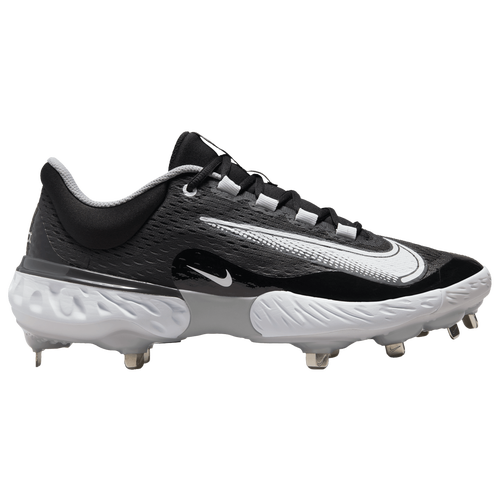 

Nike Mens Nike Alpha Huarache Elite 4 Low - Mens Baseball Shoes Black/White/Dark Smoke Grey Size 9.0