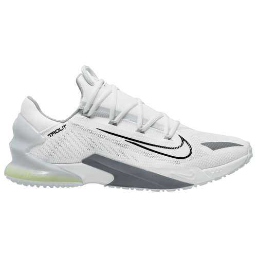 

Nike Mens Nike Force Zoom Trout 8 Turf - Mens Baseball Shoes White/Black/Wolf Grey Size 12.0