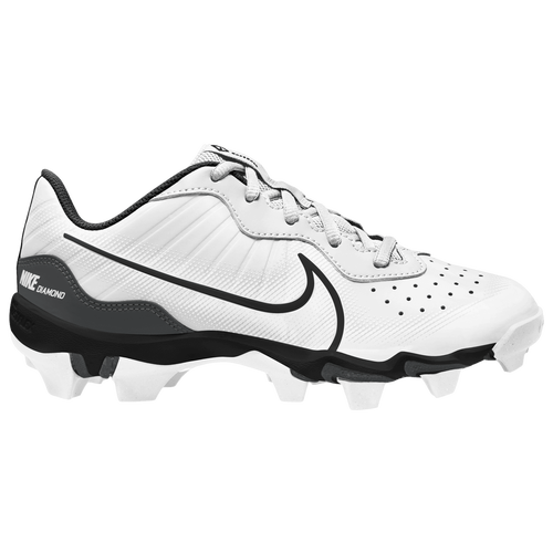 

Boys Nike Nike Alpha Huarache 4 Keystone - Boys' Grade School Baseball Shoe White/Black/Anthracite Size 03.5