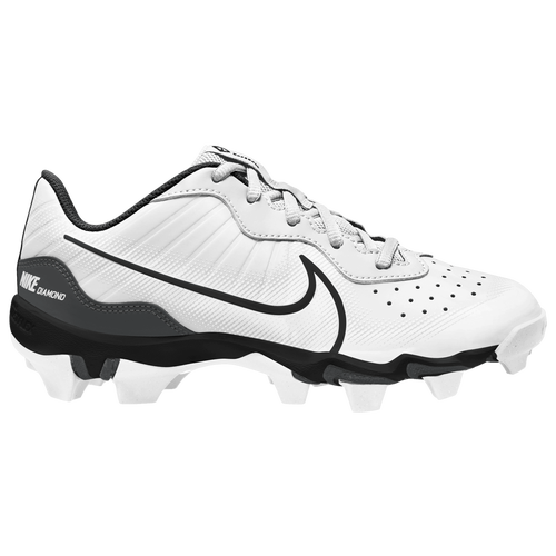 Boys Nike Alpha Huarache 4 Keystone Molded Baseball Cleats 5 White Black Anthracite