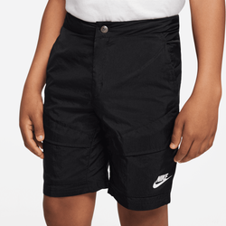 Boys' Grade School - Nike Woven Utility Cargo Shorts - Black/White