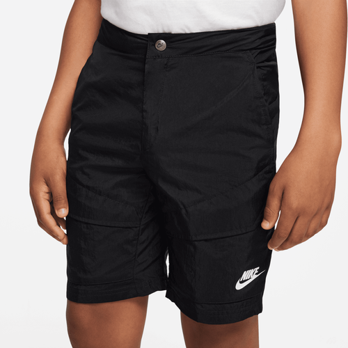 

Boys Nike Nike Woven Utility Cargo Shorts - Boys' Grade School Black/White Size L