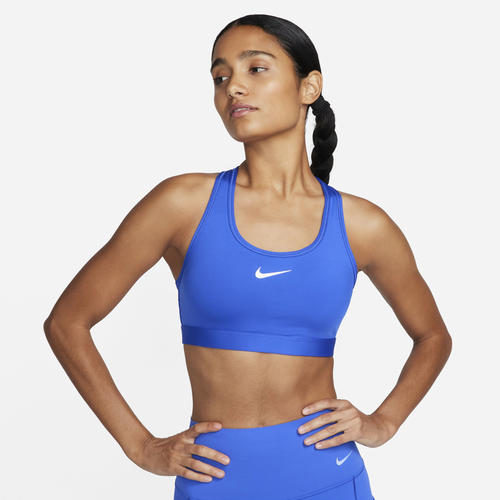 

Nike Womens Nike Dri-FIT Swoosh Medium Support Bra - Womens Hyper Royal/White Size M