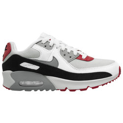 Boys' Grade School - Nike Air Max 90 - White/Gray/Red