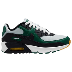 Boys' Grade School - Nike Air Max 90  - Pure Platinum/Black/Gorge Green