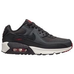 Boys' Grade School - Nike Air Max 90  - Anthracite/Black/Team Red