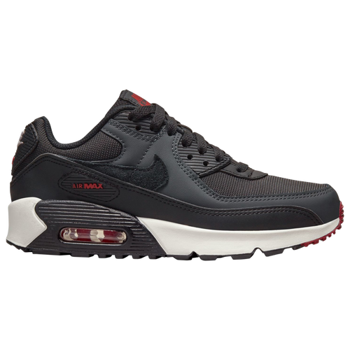 

Boys Nike Nike Air Max 90 - Boys' Grade School Running Shoe Black/Anthracite/Team Red Size 05.0