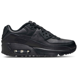 Boys' Grade School - Nike Air Max 90  - Black/Black/White