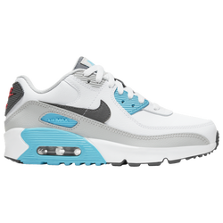 Boys' Grade School - Nike Air Max 90  - White/Blue/Red